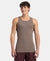 Super Combed Cotton Rib Round Neck with Racerback Gym Vest - Dark Khaki