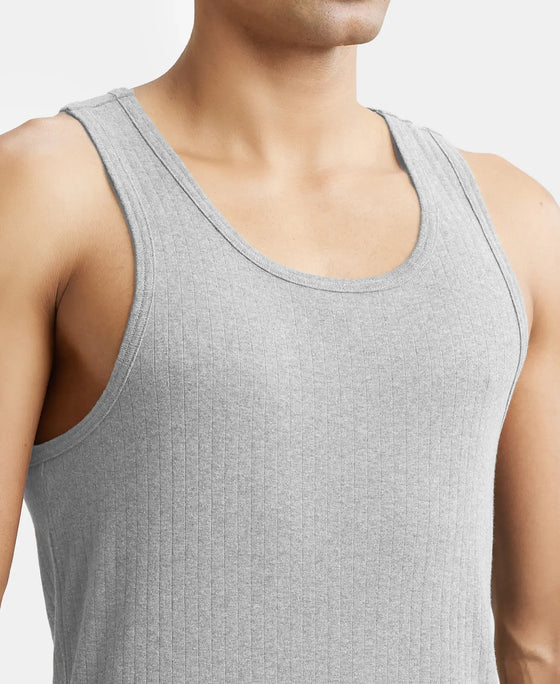 Round Neck Rib Vest Buy Super Combed Cotton Rib Round Neck with Racerback Gym Vest - Steel ...