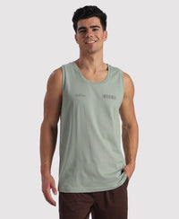 Super Combed Cotton Rich Graphic Printed Tank Top - Iceberg Green