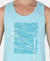 Super Combed Cotton Rich Graphic Printed Tank Top - Sea Angel