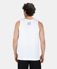 Super Combed Cotton Rich Graphic Printed Tank Top - White