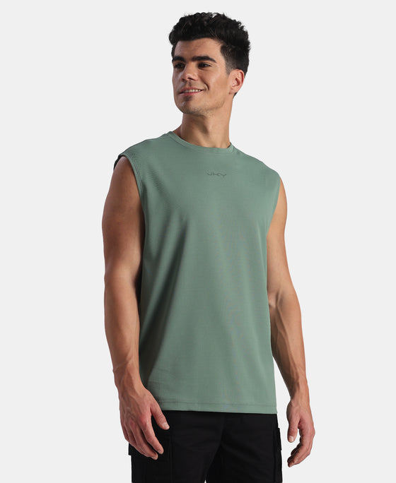 Microfiber Fabric Oversized Tank Top with StayFresh Treatment - Green
