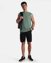 Microfiber Fabric Oversized Tank Top with StayFresh Treatment - Green