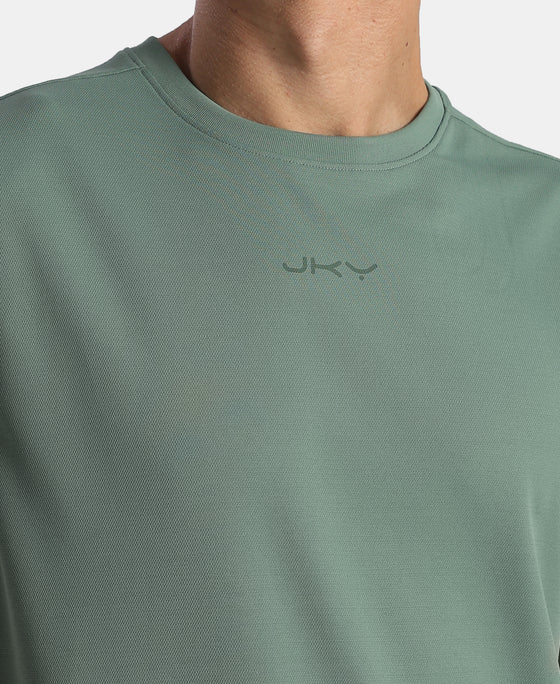 Microfiber Fabric Oversized Tank Top with StayFresh Treatment - Green