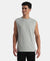 Microfiber Fabric Oversized Tank Top with StayFresh Treatment - Light Grey