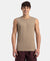 Super Combed Cotton Rib Solid Round Neck Muscle Vest - Desert Taupe