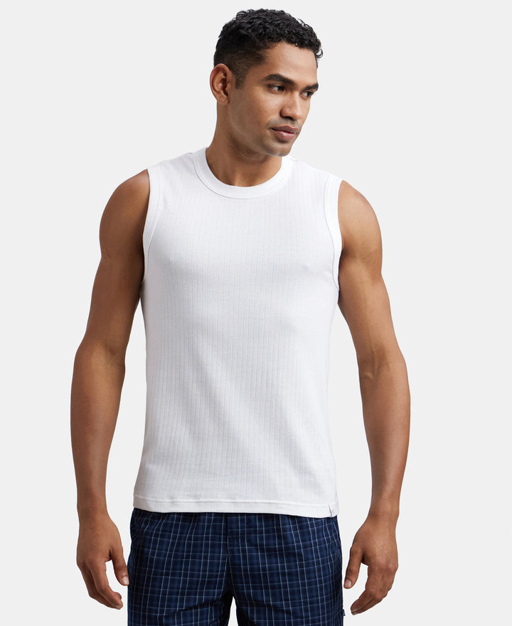 Round Neck Rib Vest Buy Super Combed Cotton Rib Solid Round Neck Muscle Vest - White (Pack ...