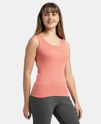 Super Combed Cotton Rib Fabric Slim Fit Solid Tank Top - Blush Pink