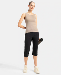 Super Combed Cotton Rib Fabric Slim Fit Solid Tank Top - Desert Taupe