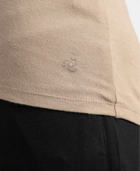 Super Combed Cotton Rib Fabric Slim Fit Solid Tank Top - Desert Taupe
