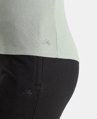 Super Combed Cotton Rib Fabric Slim Fit Solid Tank Top - Iceberg Green