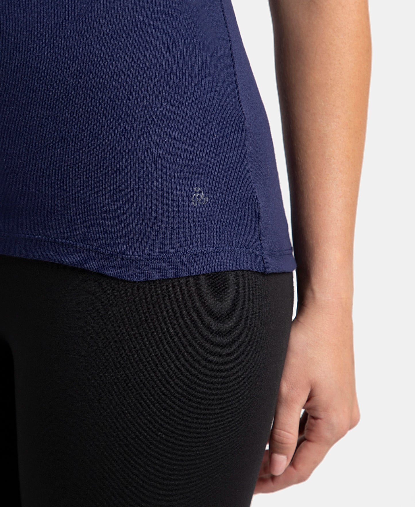 Super Combed Cotton Rib Fabric Slim Fit Solid Tank Top - Imperial Blue