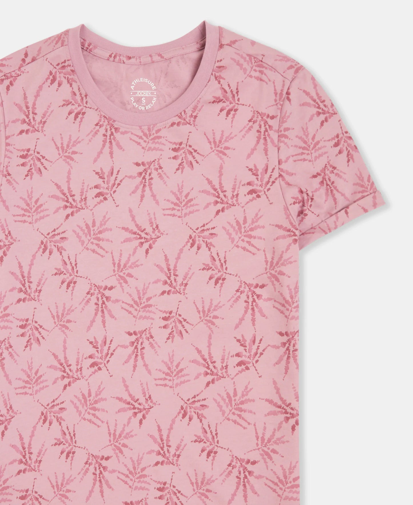 Super Combed Cotton Relaxed Fit Printed Half Sleeve T-Shirt - Lilas