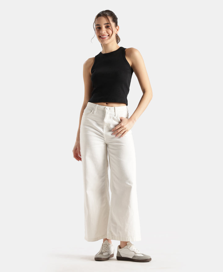 Super Combed Cotton Rich Solid Straight Hem Tank Top - Black