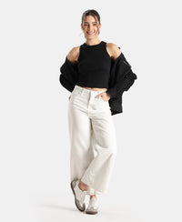 Super Combed Cotton Rich Solid Straight Hem Tank Top - Black