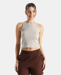 Super Combed Cotton Rich Solid Straight Hem Tank Top - Dove
