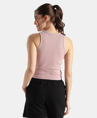 Super Combed Cotton Rich Solid Straight Hem Tank Top - Wood Rose