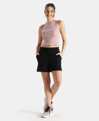 Super Combed Cotton Rich Solid Straight Hem Tank Top - Wood Rose