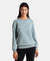 Super Combed Cotton French Terry Solid Sweatshirt with Ribbed Cuffs - Citadel