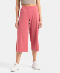 Super Combed Cotton Rich Elastane Stretch Relaxed Fit Culottes - Baroque Rose
