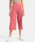 Super Combed Cotton Rich Elastane Stretch Relaxed Fit Culottes - Baroque Rose