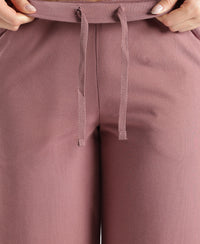 Super Combed Cotton Rich Elastane Stretch Relaxed Fit Culottes - Burnt Rose