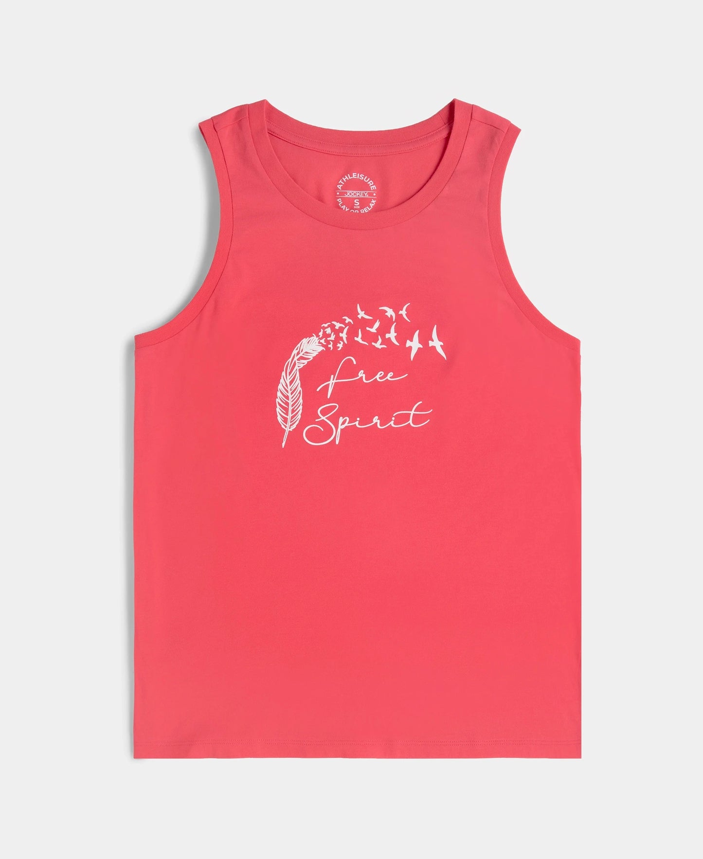 Super Combed Cotton Relaxed Fit Printed Racerback Styled Tank Top - Rogue Red