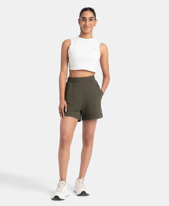 Super Combed Cotton Rich Straight Fit Shorts with Side Pockets - Deep Depths