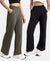 Pack of 2 Super Combed Cotton Rich Straight Fit Wide Leg Pants - Deep Depths & Black