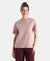 Super Combed Cotton Rich Oversized T-Shirt with Side Slits - Woodrose