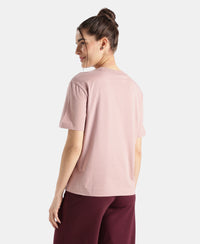 Super Combed Cotton Rich Oversized T-Shirt with Side Slits - Woodrose
