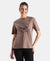 Super Combed Cotton Rich Oversized Printed T-Shirt - Deep Taupe