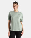 Super Combed Cotton Rich Oversized Printed T-Shirt - Iceberg Green