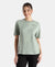 Super Combed Cotton Rich Oversized Printed T-Shirt - Iceberg Green