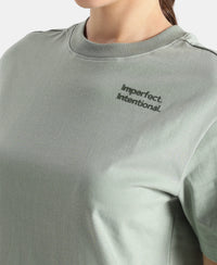 Super Combed Cotton Rich Oversized Printed T-Shirt - Iceberg Green