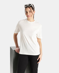 Super Combed Cotton Rich Oversized Printed T-Shirt - Snow White