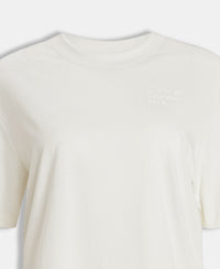 Super Combed Cotton Rich Oversized Printed T-Shirt - Snow White