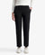 Super Combed Cotton Rich Relaxed Fit Wide Leg Pants with Side Pockets - Black
