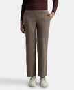 Super Combed Cotton Rich Relaxed Fit Wide Leg Pants with Side Pockets - Dark Khaki