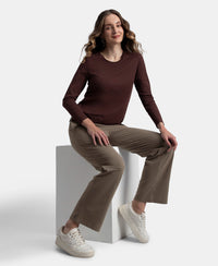 Super Combed Cotton Rich Relaxed Fit Wide Leg Pants with Side Pockets - Dark Khaki