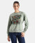 Super Combed Cotton French Terry Fabric Printed Sweatshirt - Iceberg Green