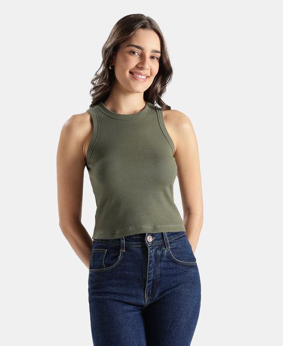 100% Super Combed Cotton Stretch Slim Fit Racerback Styled Tank Top - Beetel