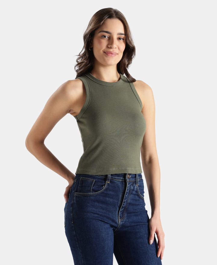 100% Super Combed Cotton Stretch Slim Fit Racerback Styled Tank Top - Beetel