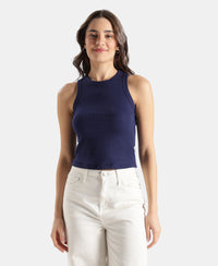 100% Super Combed Cotton Stretch Slim Fit Racerback Styled Tank Top - Imperial Blue