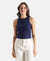 100% Super Combed Cotton Stretch Slim Fit Racerback Styled Tank Top - Imperial Blue