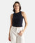 100% Super Combed Cotton Stretch Slim Fit Racerback Styled Tank Top - Navy Blazer