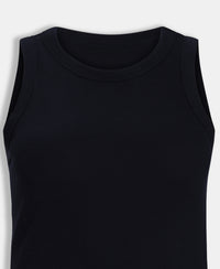 100% Super Combed Cotton Stretch Slim Fit Racerback Styled Tank Top - Navy Blazer