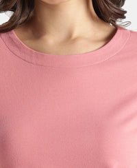 100% Super Combed Cotton Regular Fit Dress with Side Pockets - Brandied Apricot
