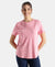Super Combed Cotton Regular Fit Printed Half Sleeve T-Shirt - Plumeria