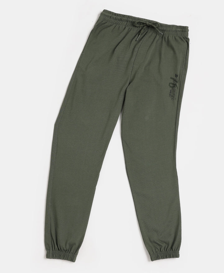 Boy's Super Combed Cotton Rich Graphic Printed Joggers with Elasticated Hem - Thyme